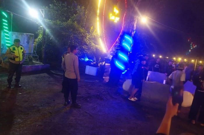 Polisi datangi TKP pasca keributan di kedai minuman Tigaraksa, dekat kantor Bupati Tangerang