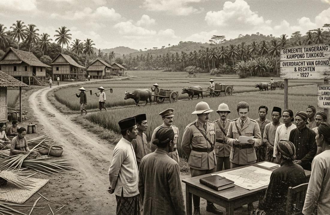 Foto: Gambaran suasana tjikokol pada 1927 dengan bantuan kecerdasan buatan / Dok. AI/TU