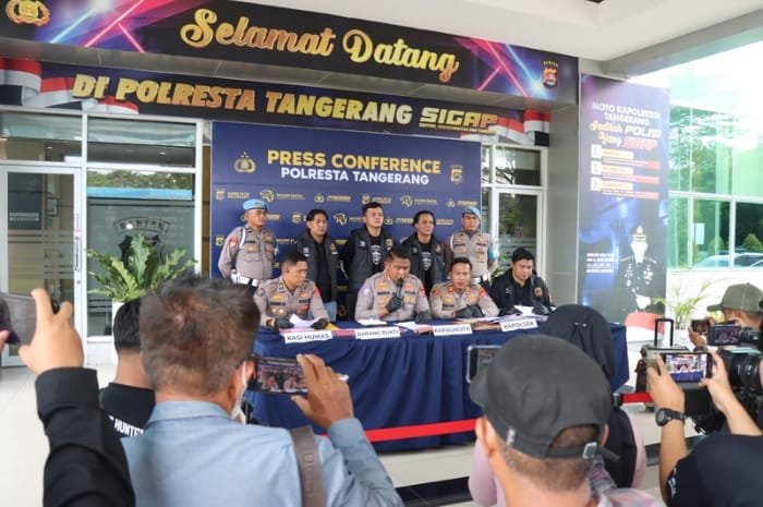 Foto: konferensi pers pengungkapan kasus tawuran di Cikupa di Mapolresta Tangerang | Dok. Istimewa