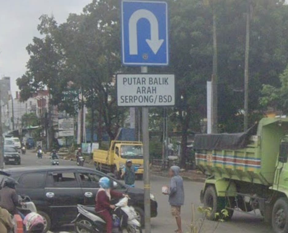 Tangkapan Layar Kondisi Putar Balik Depan WTC Serpong/ Dok. TU