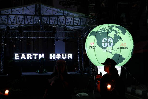Jakarta earth hour sempat digelar pada 2023. (Dok. Getty Images)