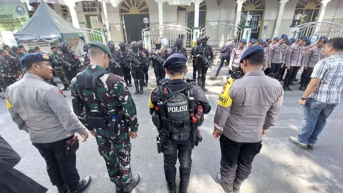 Sebanyak 188 personel TNI-Polri disiagakan di Matraman usai bentrokan, tujuh orang ditetapkan sebagai tersangka. | Dok. ANTARA